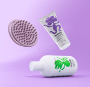 Noody Cradle Cap Bundle — Soft Suds bath wash, food-grade silicone scalp brush, and Calm Balm for cradle cap flakes on babies and toddlers.
