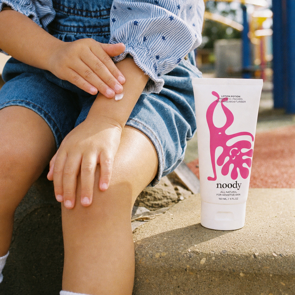 Noody Lotion Potion moisturiser at the playground